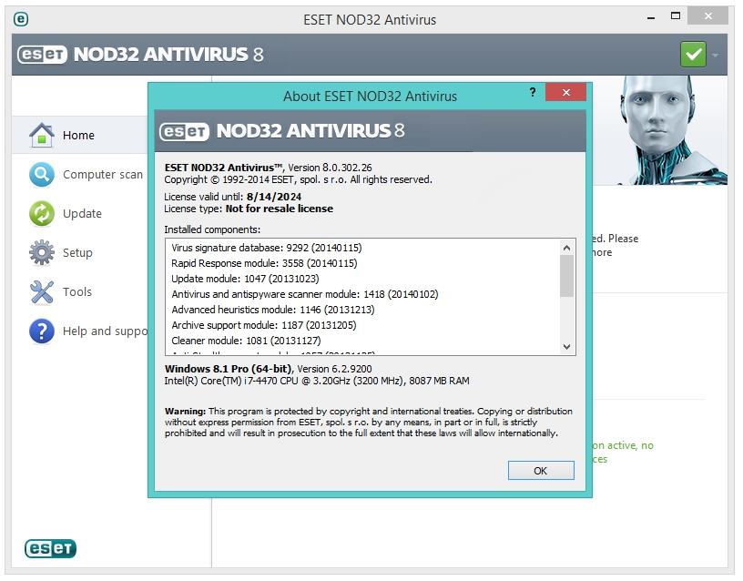 ESET NOD32 Antivirus 14.0.22.0 Crack Serial Key